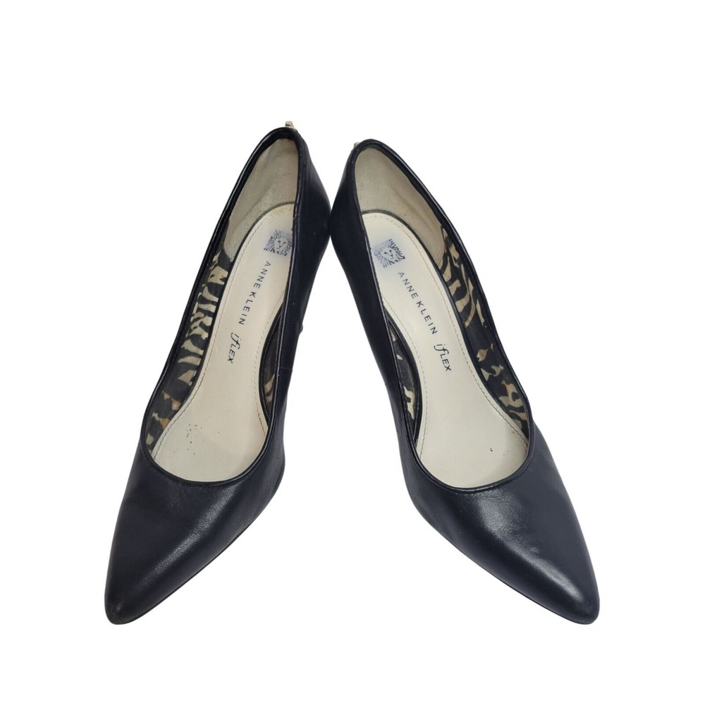 ANNE KLEIN Akfalicia size 9 iflex heel leather upper w/zipper back good conditio